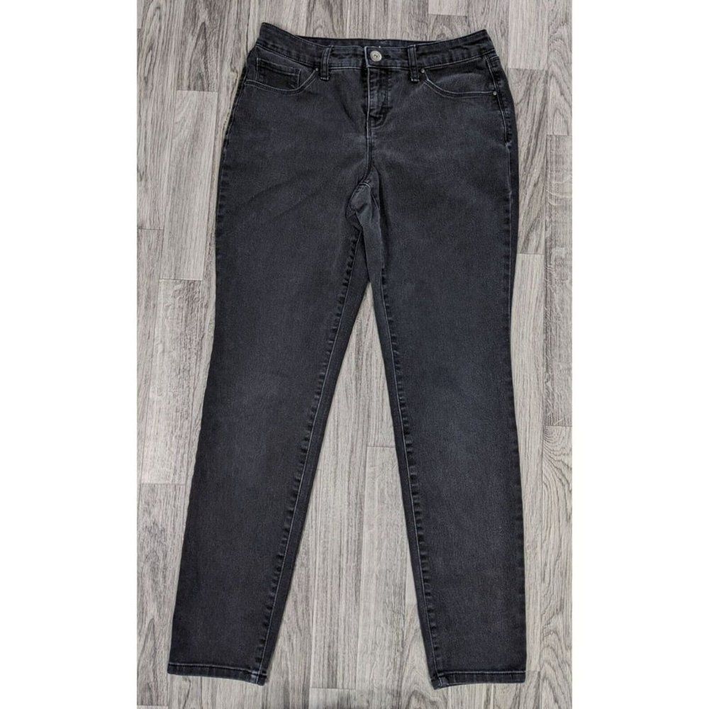 Style‎ & Co Womens Size 6 Skinny Leg Pockets Black Denim Jeans